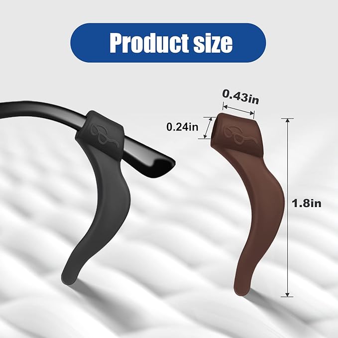 Eyeglasses Ear Grip- Soft Comfortable Anti-slip Holder - one pair (2 piece)